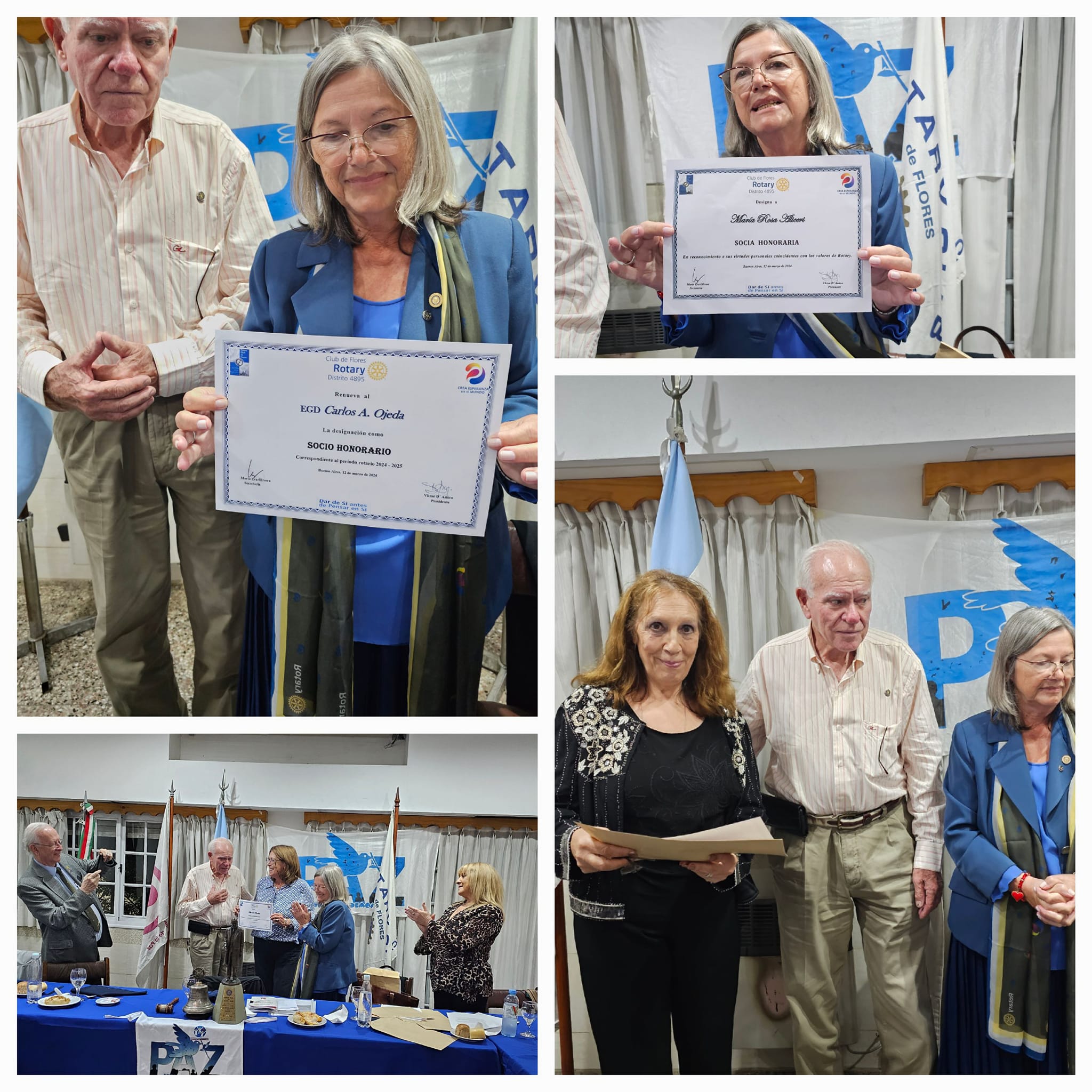 Diplomas para socios honorarios